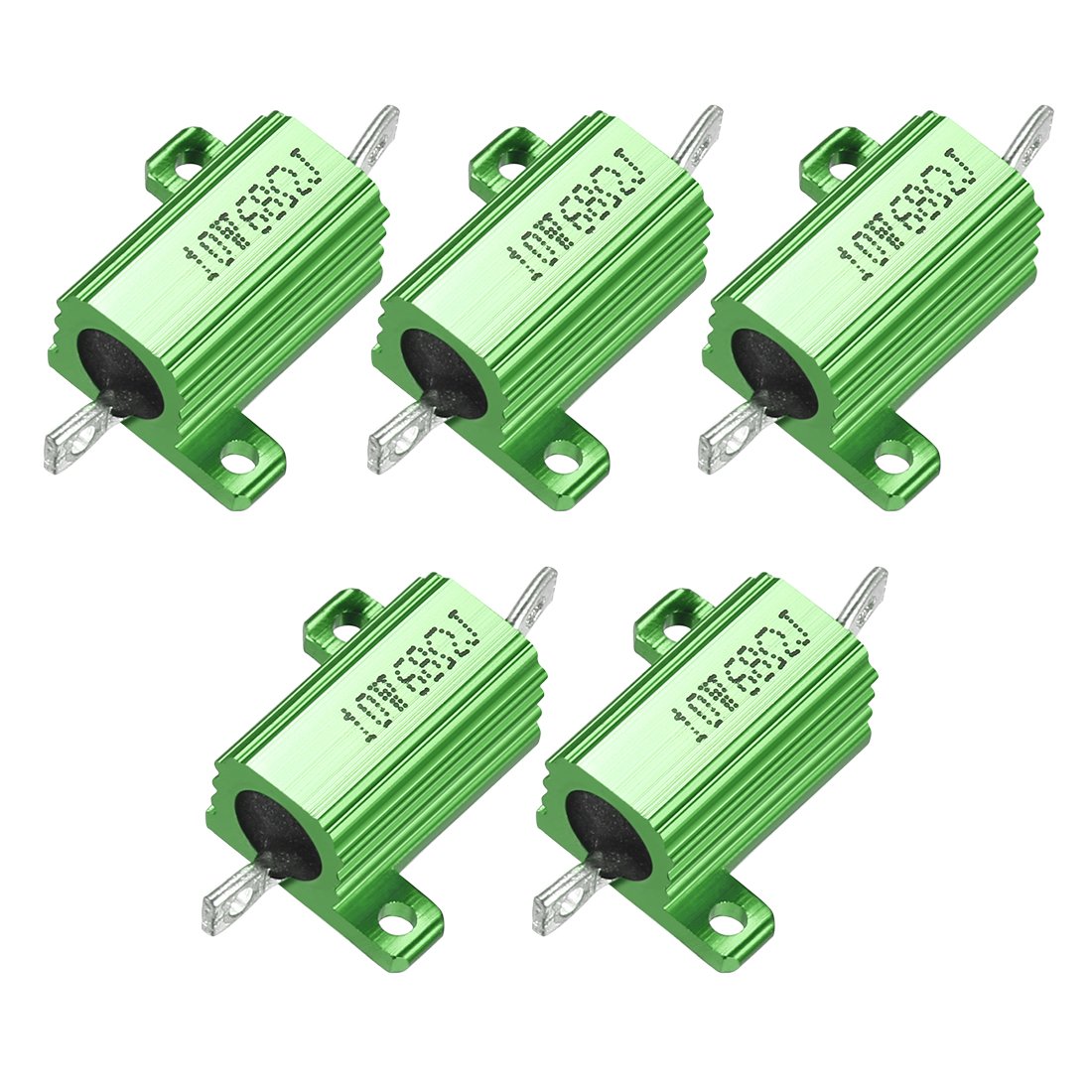 Aluminum Case Resistor 10W 68 Ohm Green Wirewound for LED Converter with Rod Post 10W68RJ