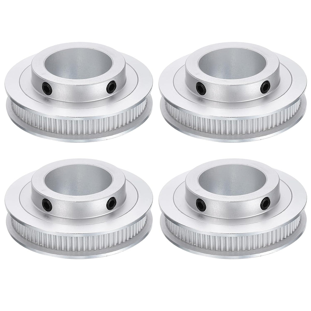 4pcs GT-2 Pulley Synchronous Wheel 80 Teeth 25mm Bore, Fit with 6mm Width Belt, Aluminum Alloy Timing Pulley Wheel for 3D Printer, CNC Machine