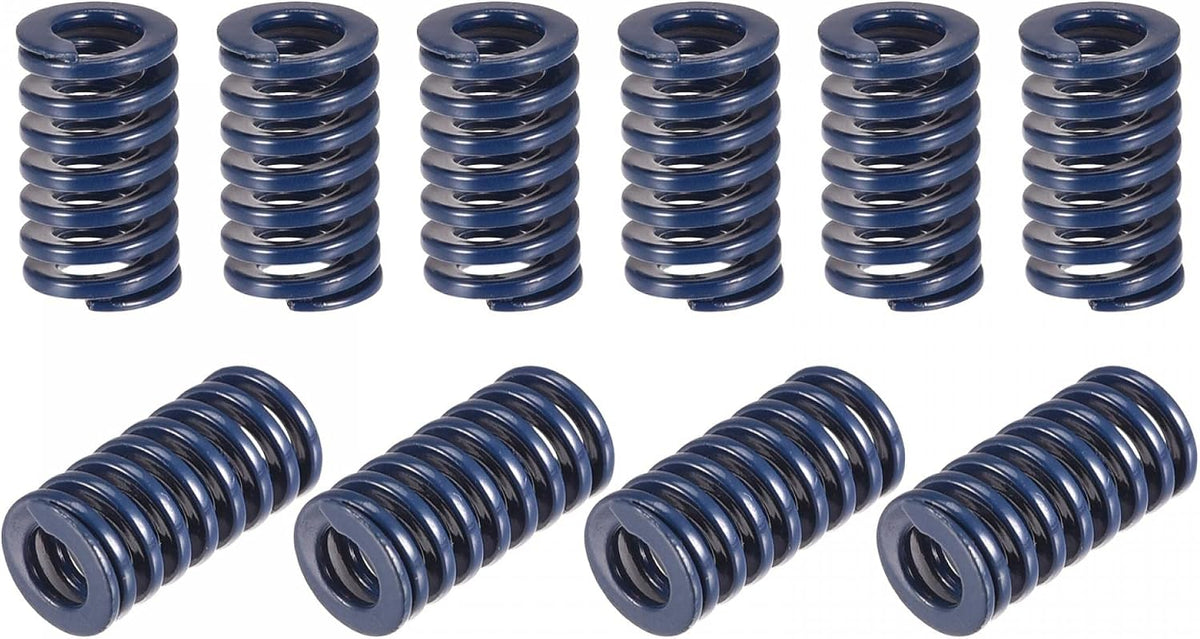 3D Printer Die Spring, 10pcs 8mm OD 15mm Long Spiral Stamping Light Load Compression Mould Die Springs for 3D Printer Electric Part, Blue