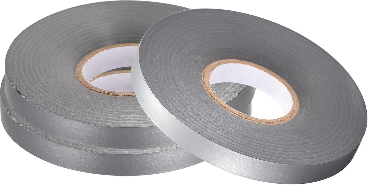 Insulating Tape 10mm Width 26M Long 0.26mm Thick PVC Electrical Tape Grey 3pcs