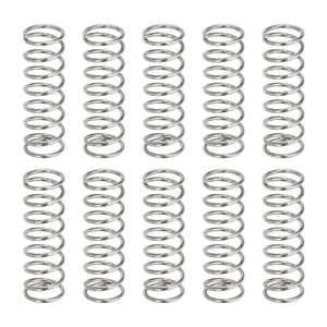 10Pcs Compression Springs, 0.8mm Wire Diameter x 9mm OD x 25mm Length 304 Stainless Steel Extension Spring Ballpoint Pen Pressure Springs for Shop Home Repairs, Silver