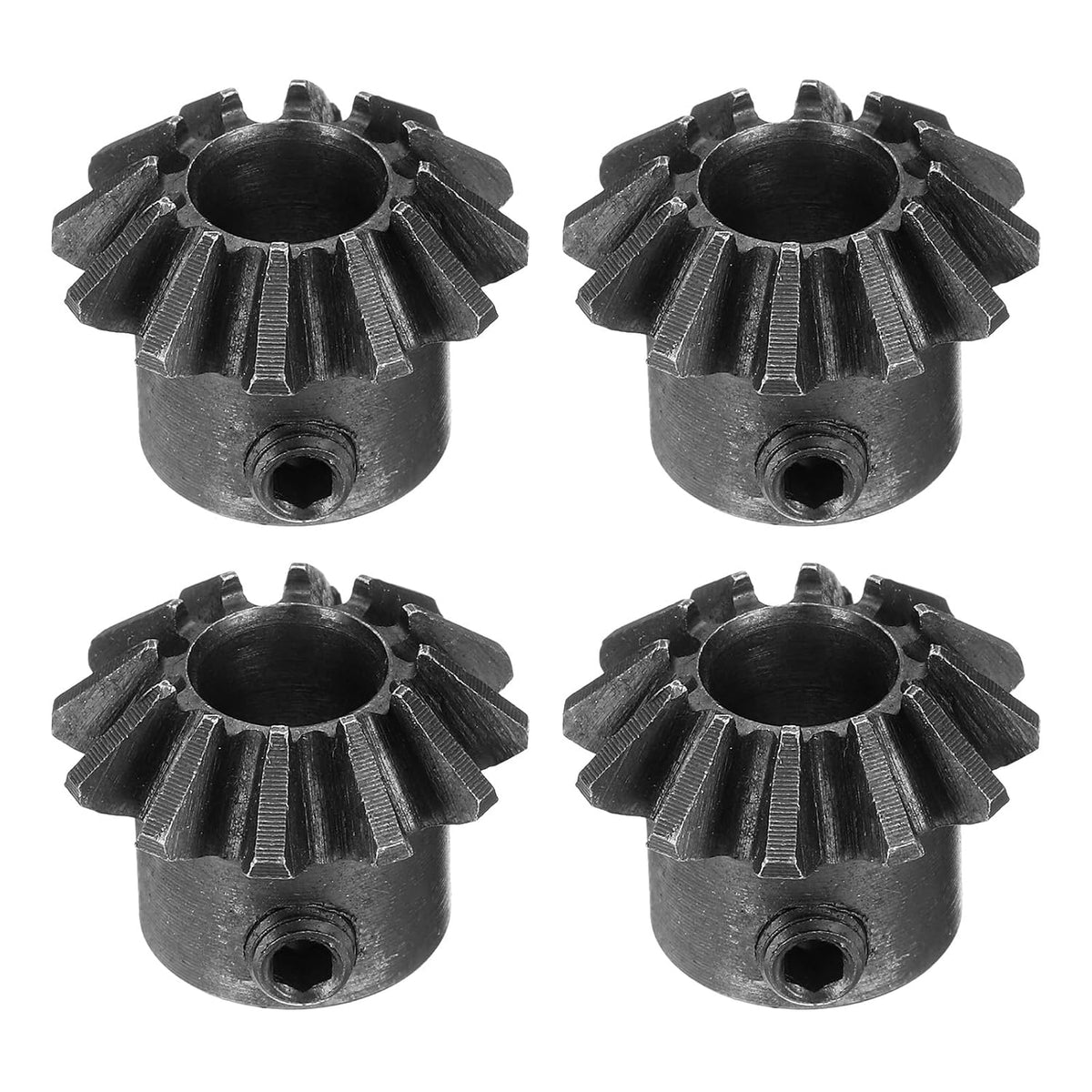 4pcs Bevel Gear 1.5 Module 1:1 Reduction Rate 12T 8mm Hole Dia Bevel Pinion Gear, 90 Degree Steering Gear for Hardware Mechanical Rotation