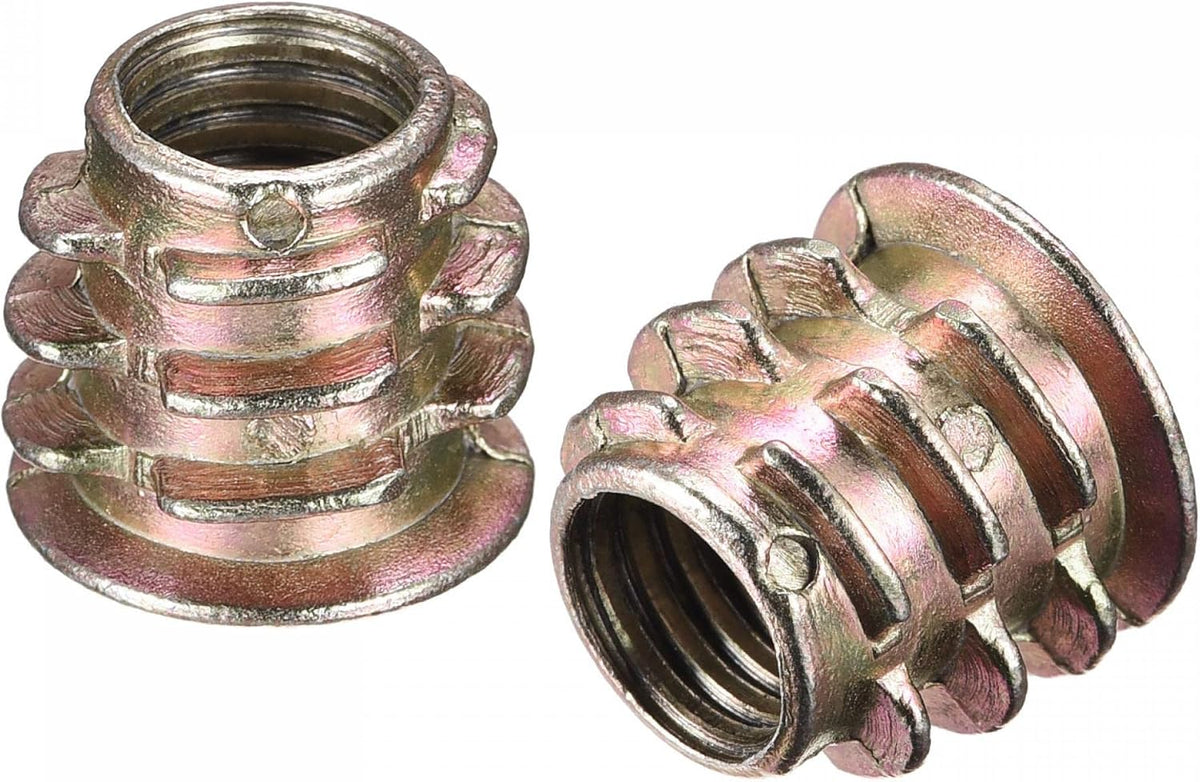 M8x13mm Furniture Screw-in Nut Zinc Alloy Threaded Insert Nuts for Wood 36pcs