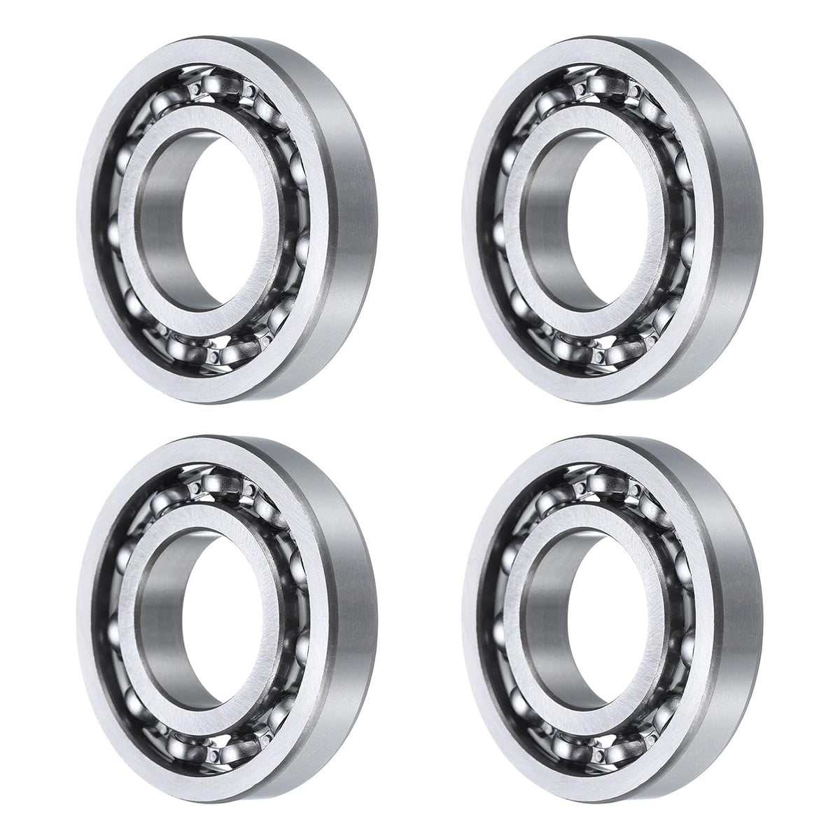 4 Pcs 16004 Deep Groove Ball Bearing, 20mm x 42mm x 8mm High Carbon Chrome Steel Z0 Double Rubber Sealed Bearing (ABEC1)