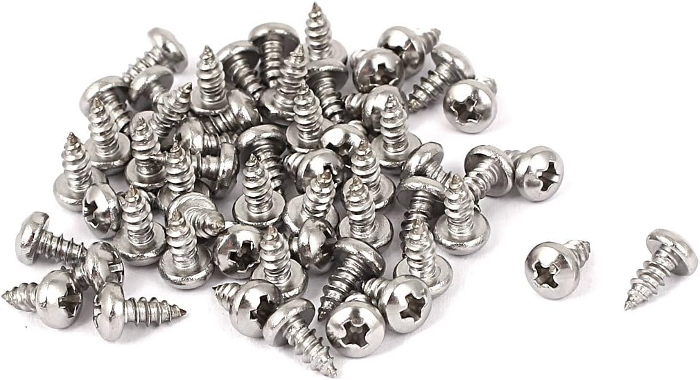 #4 M2.9x6.5mm Phillips Round Pan Head Self Tapping Screws 50pcs