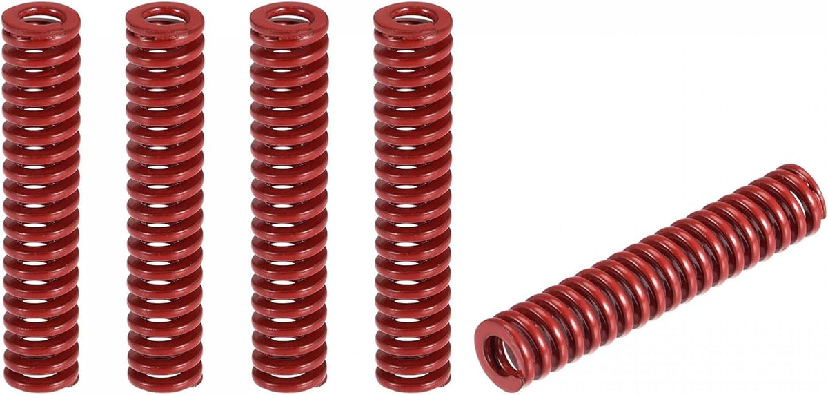 3D Printer Die Spring, 5pcs 8mm OD 40mm Long Spiral Stamping Medium Load Compression Mould Die Springs for 3D Printer Electric Part, Red