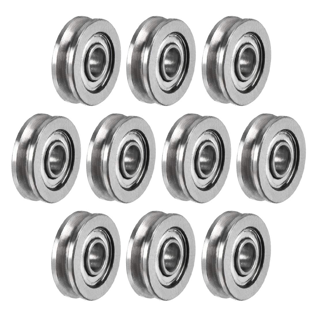 603 U Groove Ball Track Guide Bearing 3x10x3mm Double Metal Shielded (GCr15) Chrome Steel Bearing 10pcs