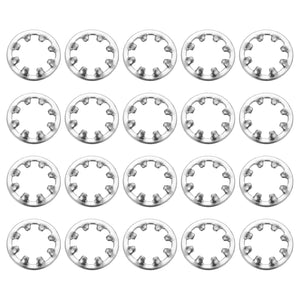20Pcs 5/16 Internal Tooth Lock Washer, 304 Stainless Steel Multi-Tooth Star Washer Locking Fastener, Silver Tone