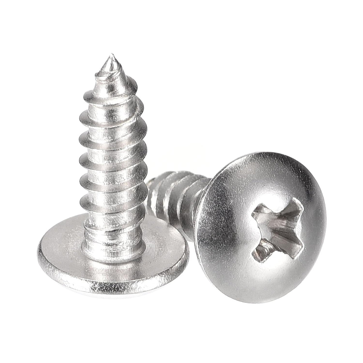 Phillips Head Self Tapping Screws, #8 x 1/2" 304 Stainless Steel Wood Sheet Metal Screw 50pcs