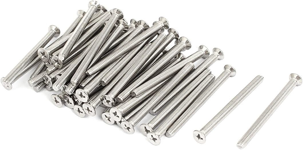 M4x50mm Countersunk Flat Head Phillips Screw Bolts 50pcs