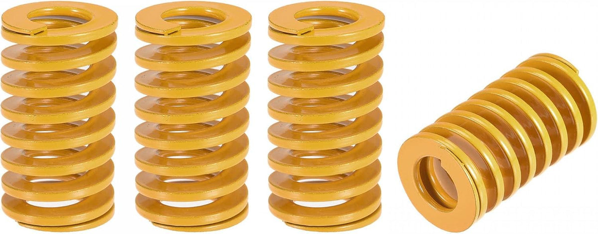 3D Printer Die Spring, 22mm OD 40mm Long 4pcs Spiral Stamping Light Load Compression Mould Die Springs for 3D Printer Electric Part, Yellow