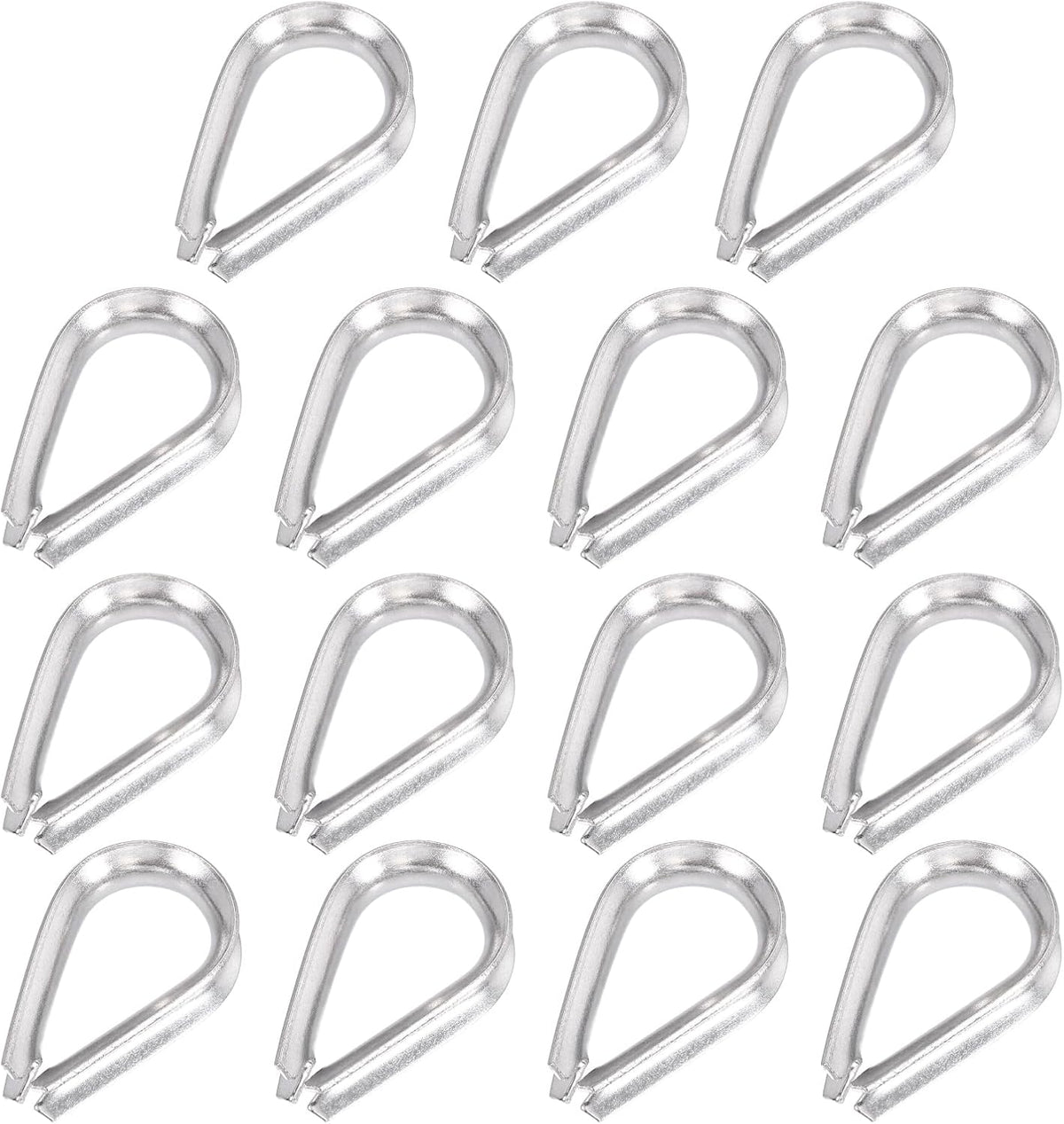48Pcs Wire Rope Thimble, 3/16" M5 Stainless Steel Thimble for 3/16" Diameter Wire Rope, Marine Rigging, Boat, Fishing, Construction, Industrial Applications