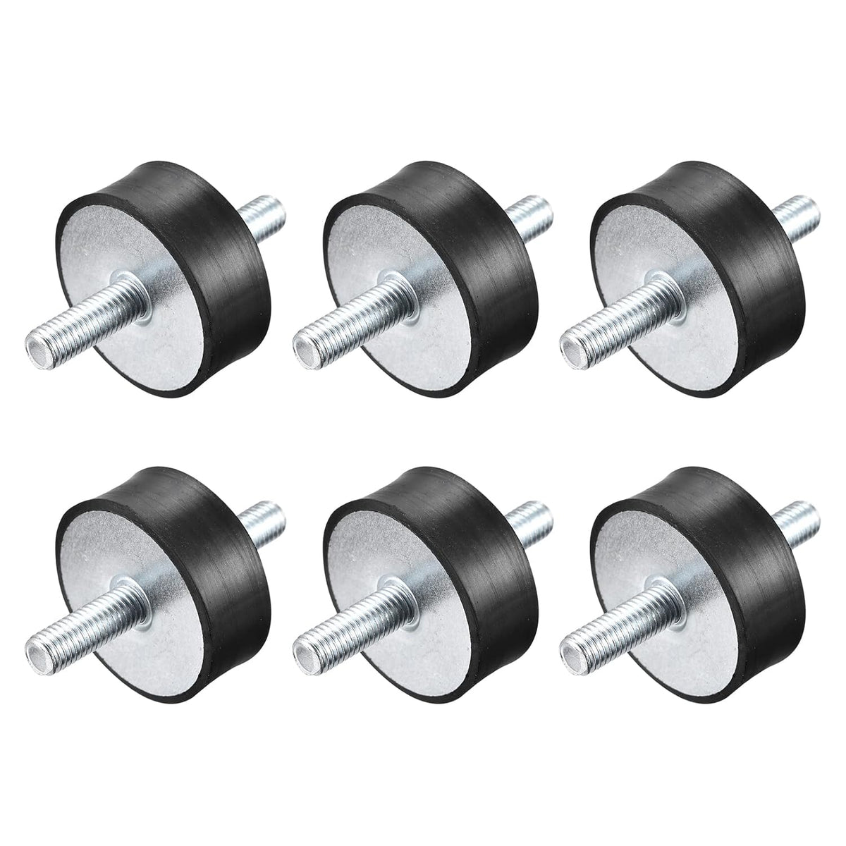 M10x28mm Rubber Mounts, 6pcs Anti Vibration Isolator Studs Shock Absorber Male for Air Compressors, Garage Motor, Diesel Engines, 50x20mm
