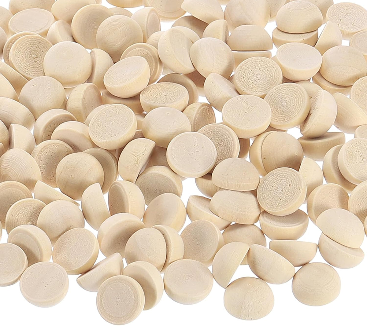 200pcs Round Wood Balls 1/2 inch Diameter Unfinished Solid Wooden Spheres, Natural Wood Craft Balls for DIY Craft Projects Art Ornaments