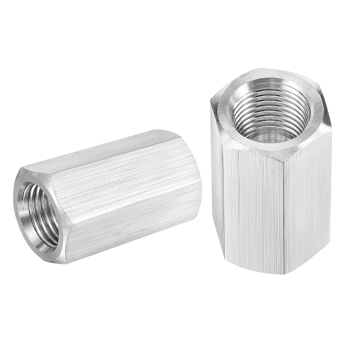 304 Stainless Steel Pipe Fitting Reducer Adapter 1/8NPT Female x 1/8NPT Female for Water Oil Air Pressure Gauge Temp Sensor, 2pcs