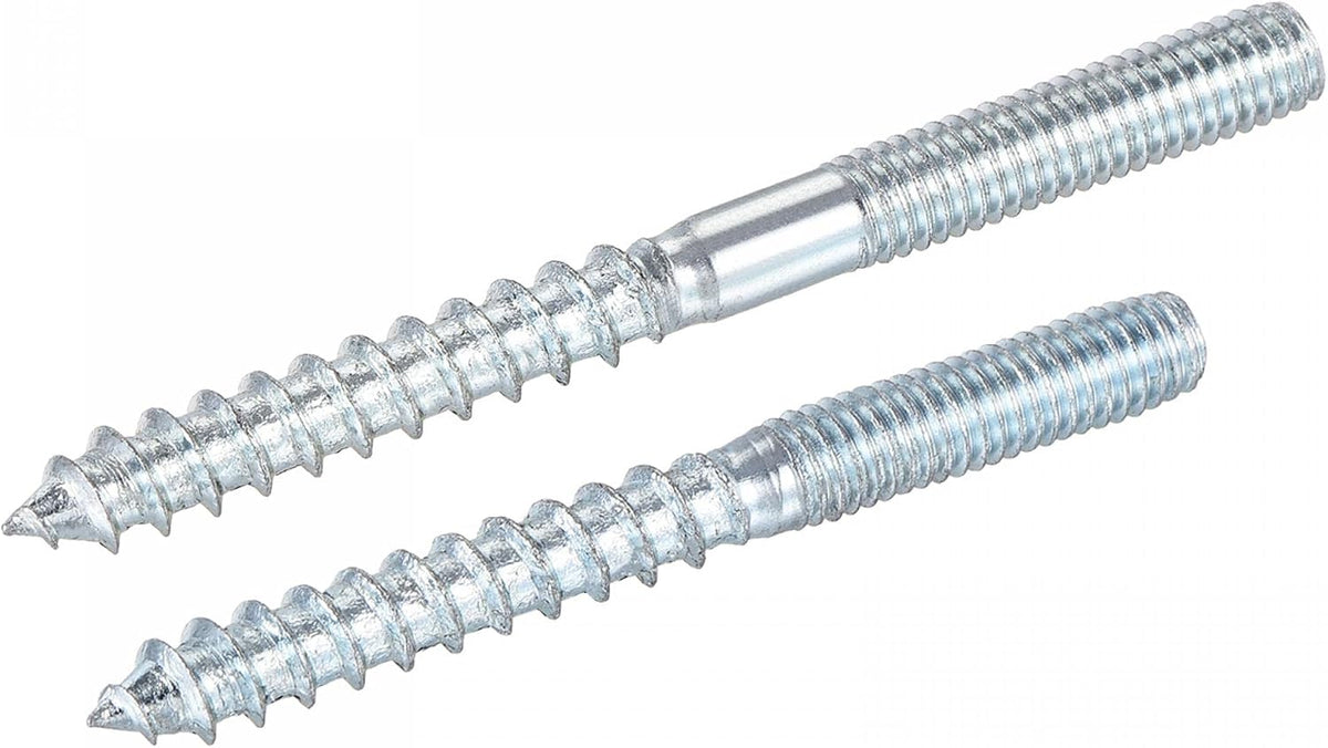 8pcs M6x60mm, 8pcs M6x70mm Hanger Bolt Double Headed Bolt Self-Tapping Screw for Furniture