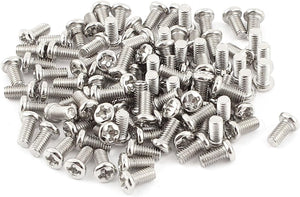 100pcs M3x6mm Recessed Crosshead Cross Head Threaded Screw Fasten Bolt
