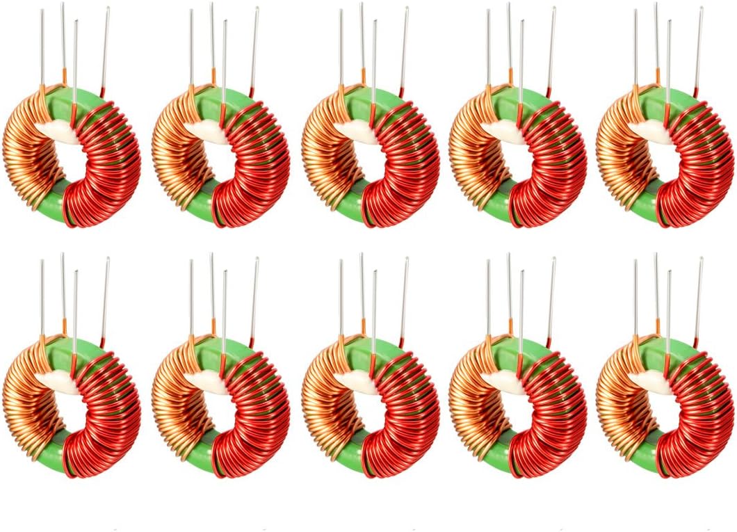 10Pcs Vertical Toroid Magnetic Inductor Monolayer Wire Wind Wound 10mH 3A Inductance Coil