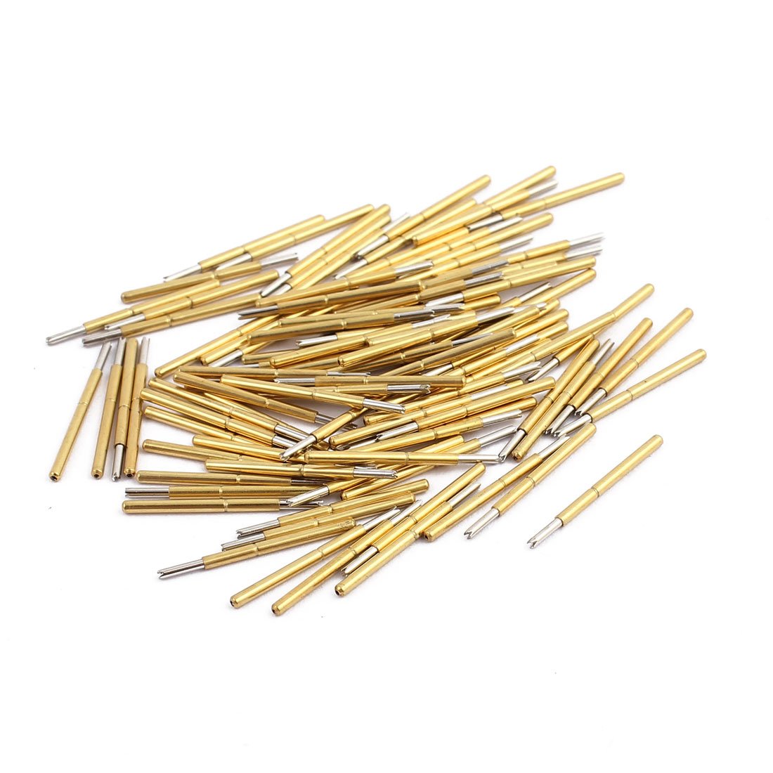 100pcs P75-Q1 1.0mm Dia 16mm Length Metal Spring Pressure Test Probe Needle
