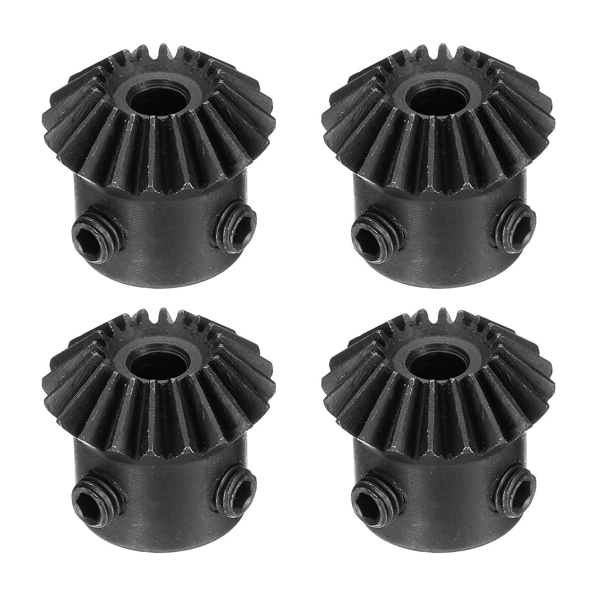 4pcs Bevel Gear 1 Module 1:1 Reduction Rate 20T 5mm Hole Dia Bevel Pinion Gear, 90 Degree Steering Gear for Hardware Mechanical Rotation
