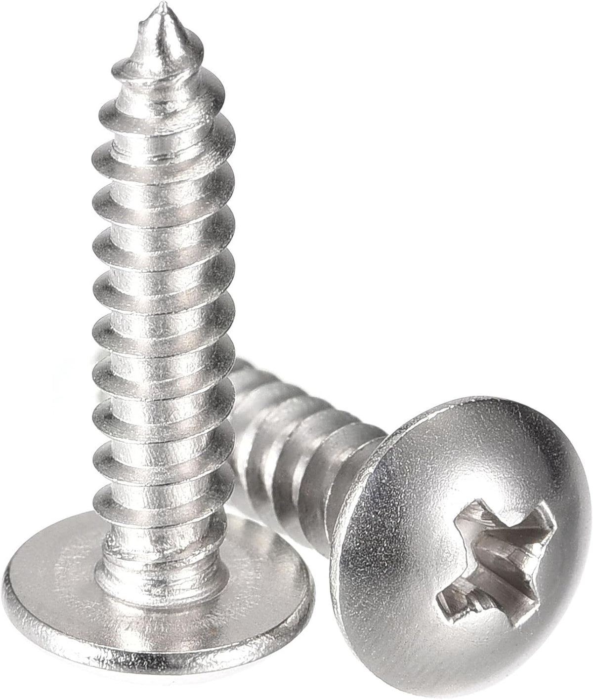 Phillips Head Self Tapping Screws, #8 x 3/4" 304 Stainless Steel Wood Sheet Metal Screw 50pcs