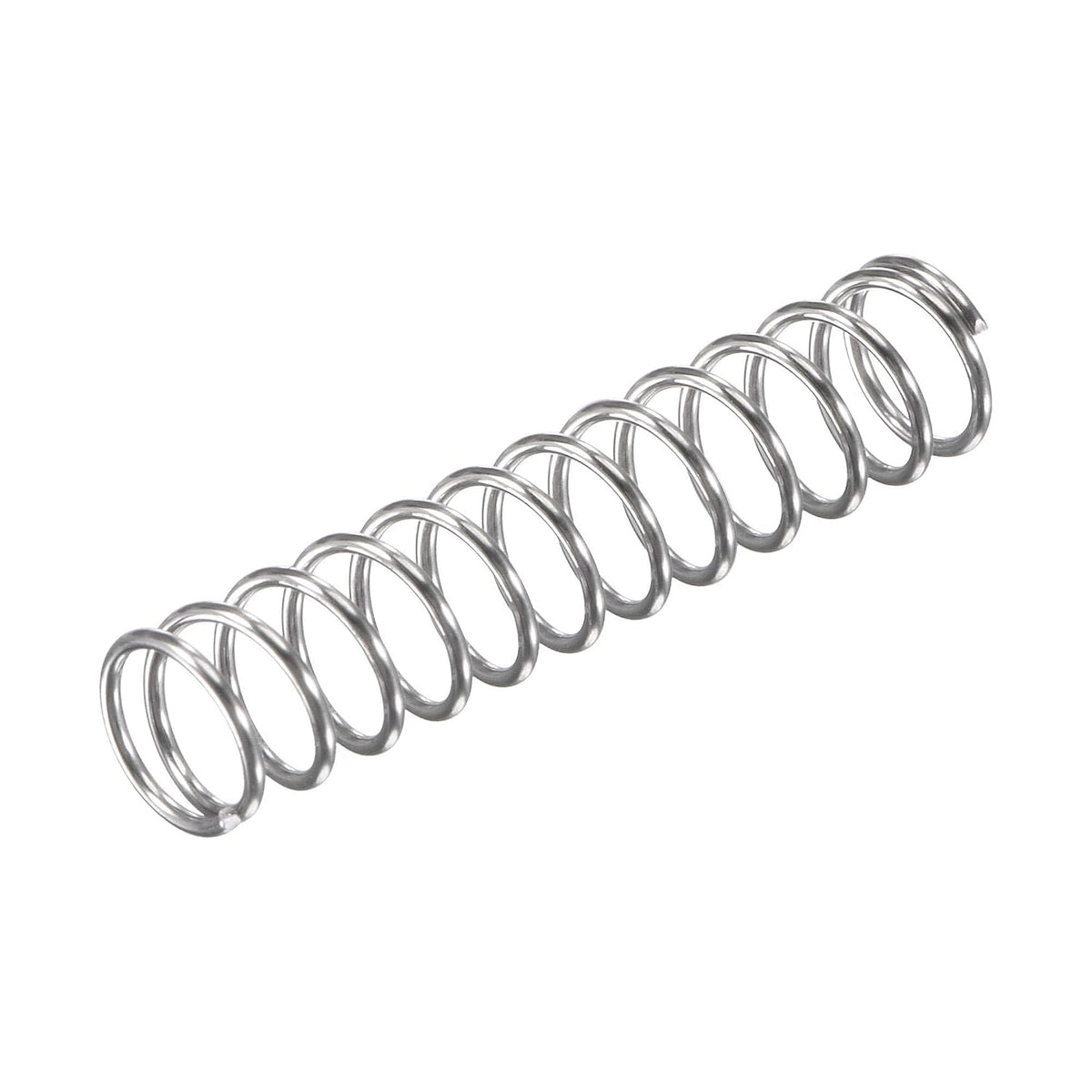 Compression Spring,304 Stainless Steel,8mm OD,0.8mm Wire Size,21mm Compressed Length,35mm Free Length,11.8N Load Capacity for Home Projects, Silver Tone,10pcs