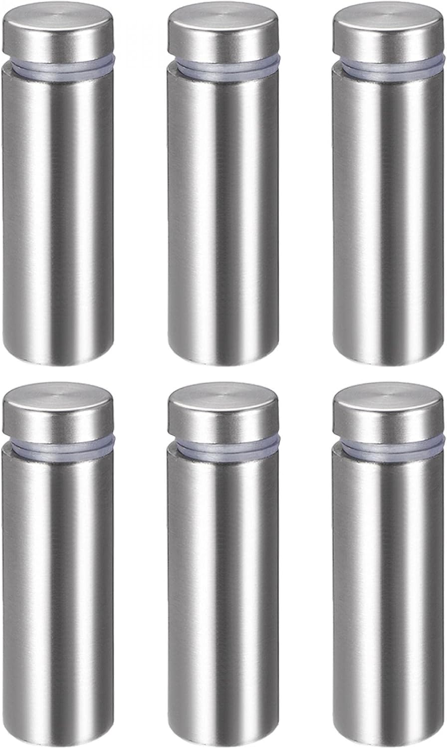5/8 Dia x 2"(16x52mm) Standoff Screws Wall Mount Sign Holders Acrylic Glass Nails 6pcs