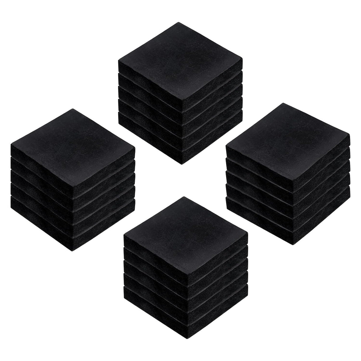 20pcs Rubber Anti-Vibration Pads Hard Pad, 50mm Square Vibration Isolation Mats, 10mm Thickness Non-Slip Rubber Blocks, Anti-Skid Anti Noise for HVAC, Compressor, Air Conditioner
