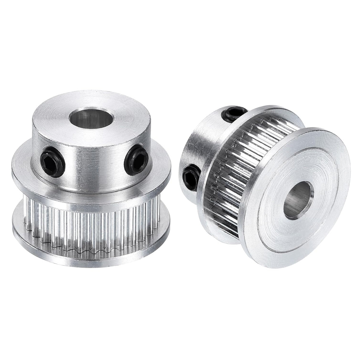 2pcs GT-2 30T Pulley Synchronous Wheel 5mm Bore, Aluminum Timing Pulley 30 Teeth, Fit Width 6mm Timing Belt for 3D Printer CNC Machine