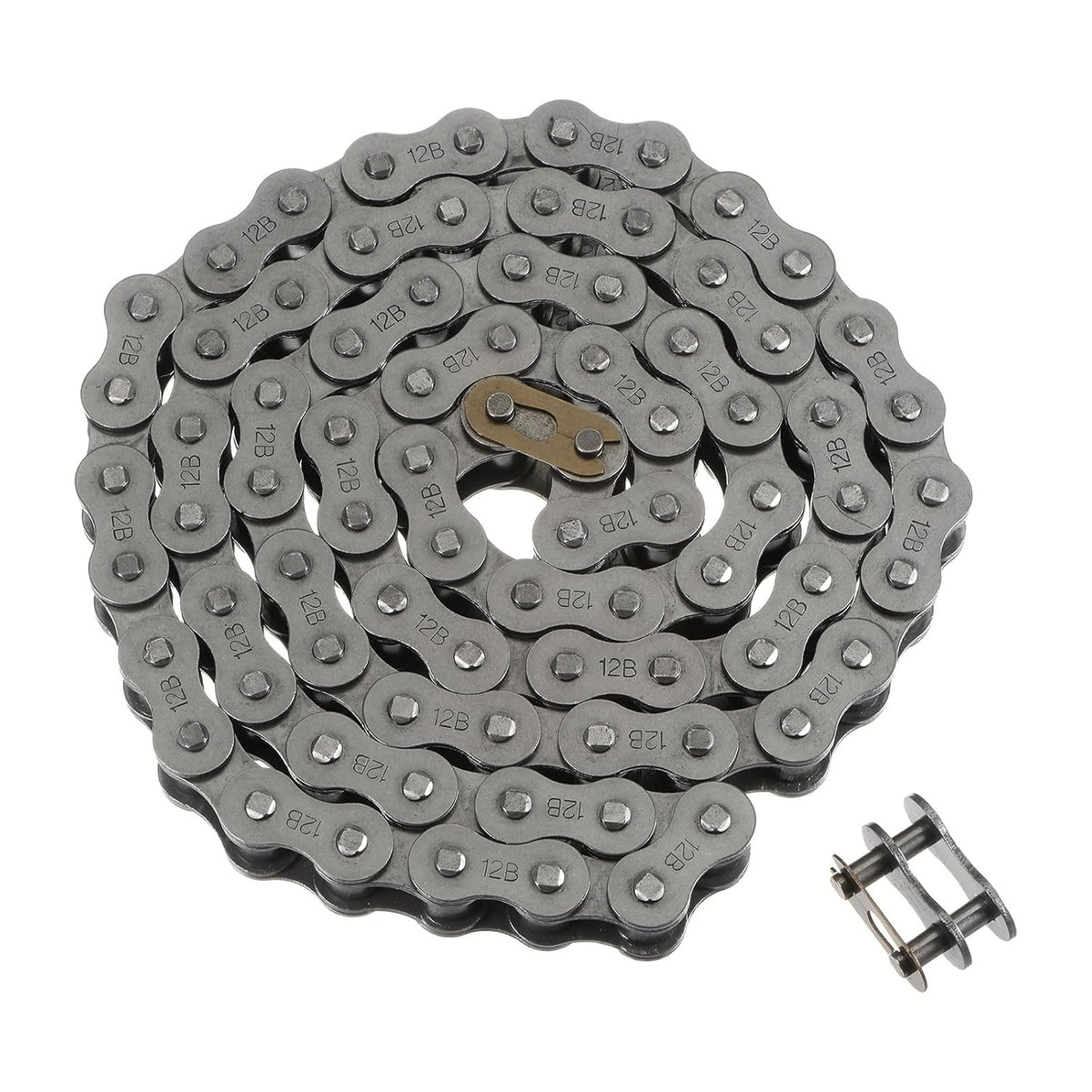 12B Metric Standard Roller Chain, 5 Feet Carbon Steel Chains 3/4" Industrial Roller Chain Drive Chain for Motorcycle Bicycle Industrial Machinery -80 Links