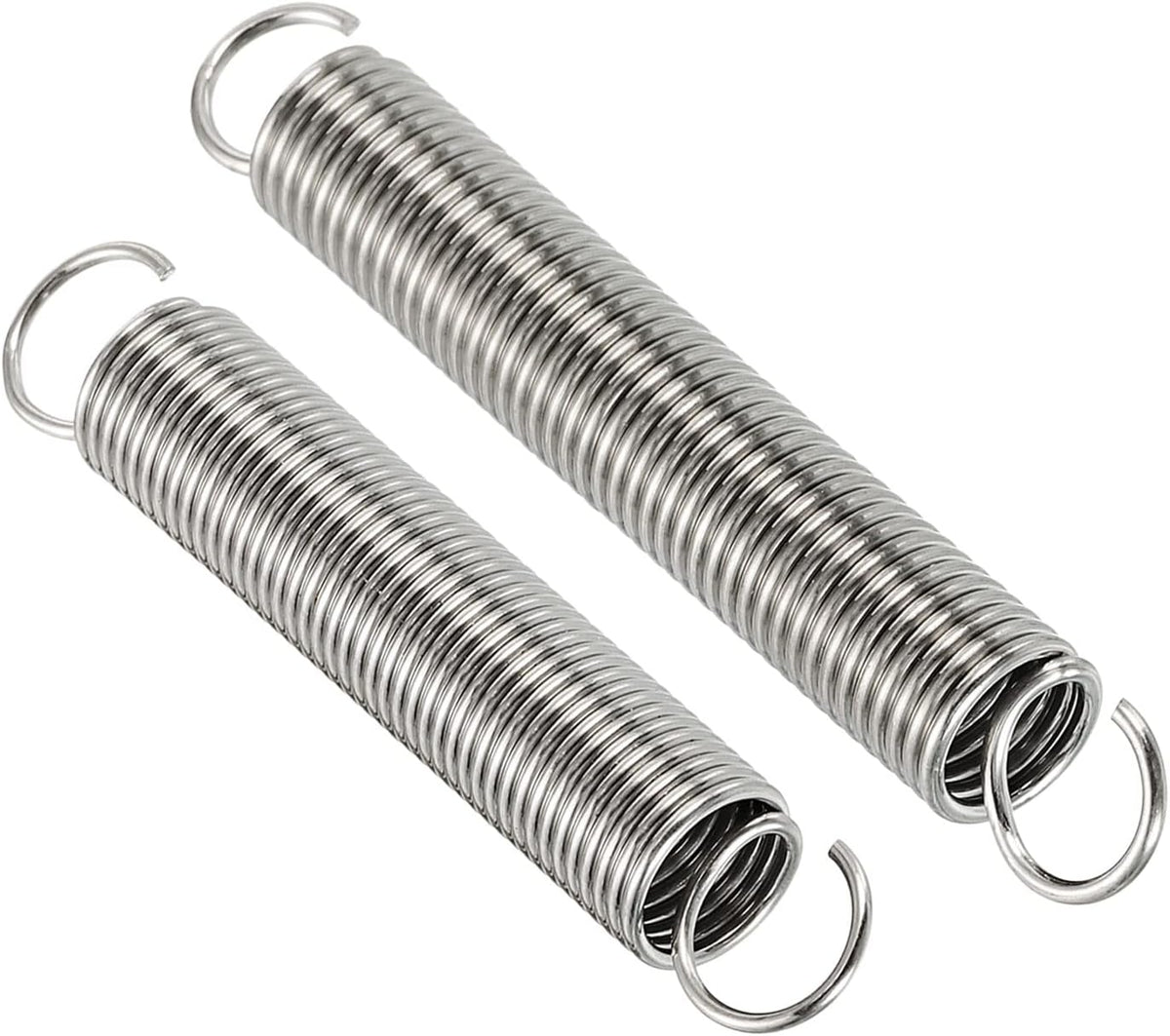 Wire Diameter 1mm 1.2mm Extended Compressed Spring 304 Stainless Steel Small Dual Hook Tension Spring Length 60mm 70mm 1 Set