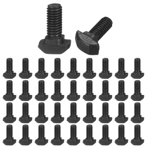 40pcs M5x12mm t Slot Drop-in Bolt, Carbon Steel Hammer Head Bolts t Shape Stud Sliding Screw for European Standard 20 Series Aluminum Profile