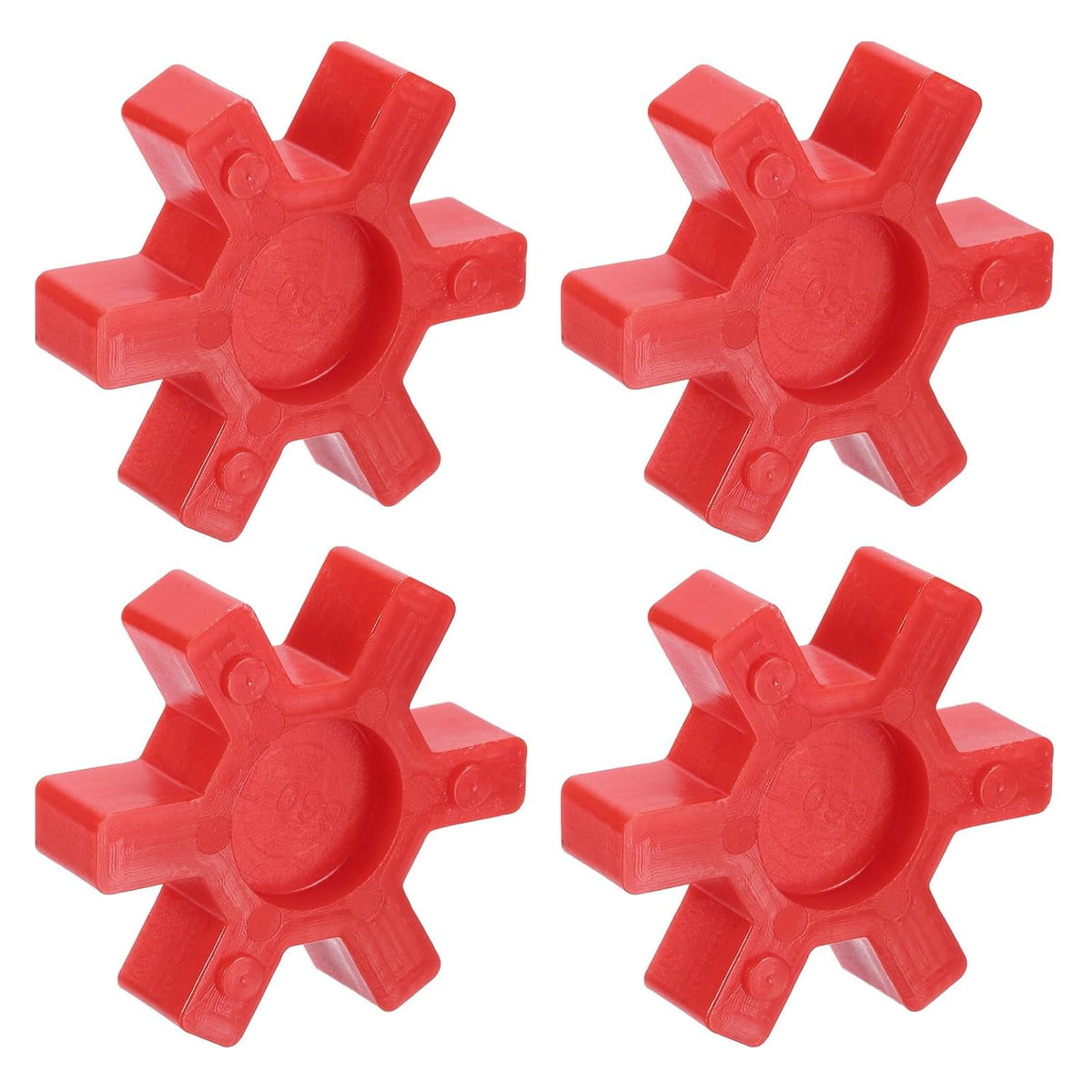4pcs L099/L100 Jaw Coupling Insert, Urethane Flexible Solid Type Center Insert for L-Jaw Couplings, Red