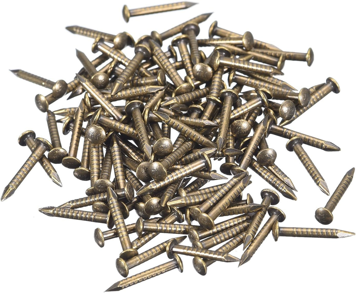 400 Pcs Small Tiny Nails 1.2mmx10mm(DxL) Tiny Brass Nails Hardware Nails Small Nail for Wooden DIY Decorative Boxes Household Accessories, Bronze Tone