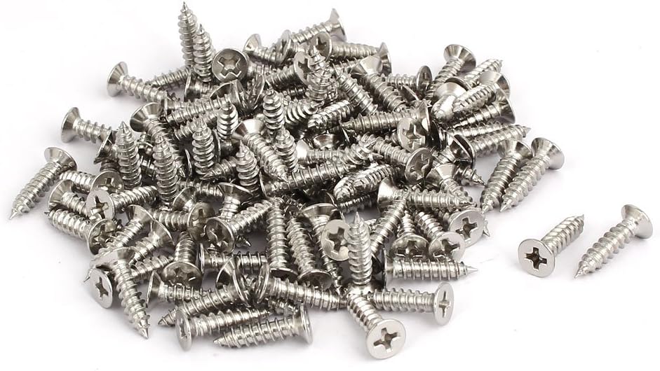 M4x16mm Stainless Steel Phillips Countersunk Flat Head Self Tapping Screw 100pcs