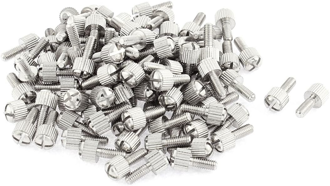 Computer PC Case M4x10mm Knurled Head Phillips Thumb Screws 100pcs