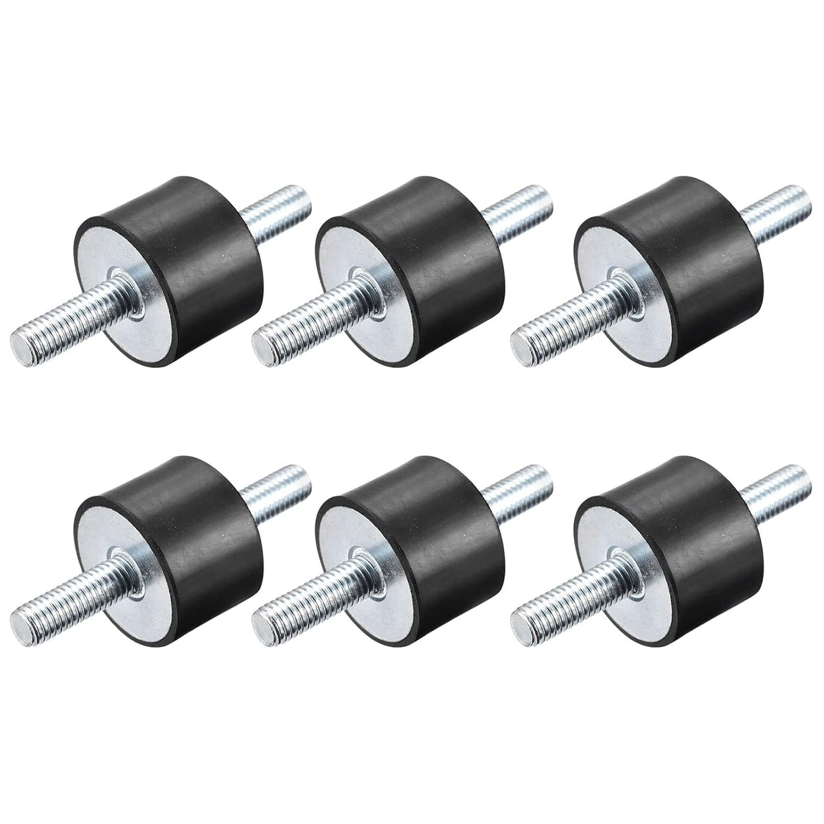 M8x23mm Rubber Mounts, 6pcs Anti Vibration Isolator Studs Shock Absorber Male for Air Compressors, Garage Motor, Diesel Engines, 30x20mm
