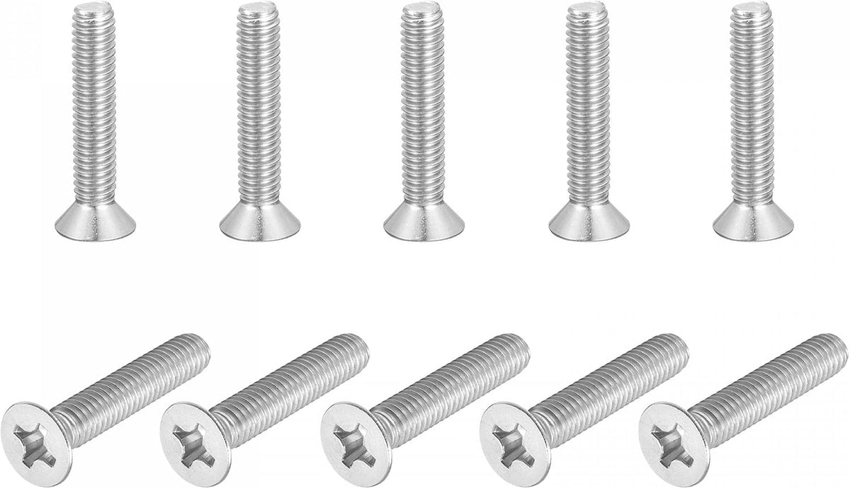 5/16-18x1-3/4" Flat Head Machine Screws Phillips 304 Stainless Steel Bolts 10pcs