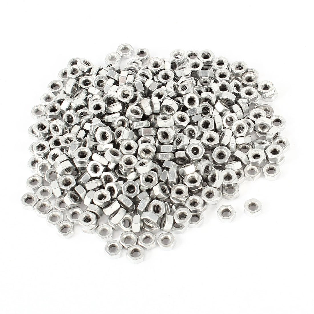 195 Pcs Steel Hex Hexagon Screw M3 Nuts Silver Tone