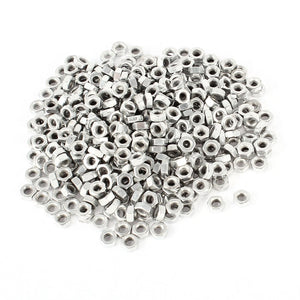 195 Pcs Steel Hex Hexagon Screw M3 Nuts Silver Tone