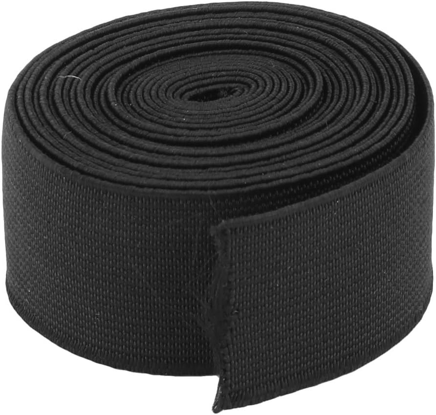 LinkMejor Tailor Polyester Springy Stretchy Knitting Sewing Elastic Band Strap 2.73 Yards Black