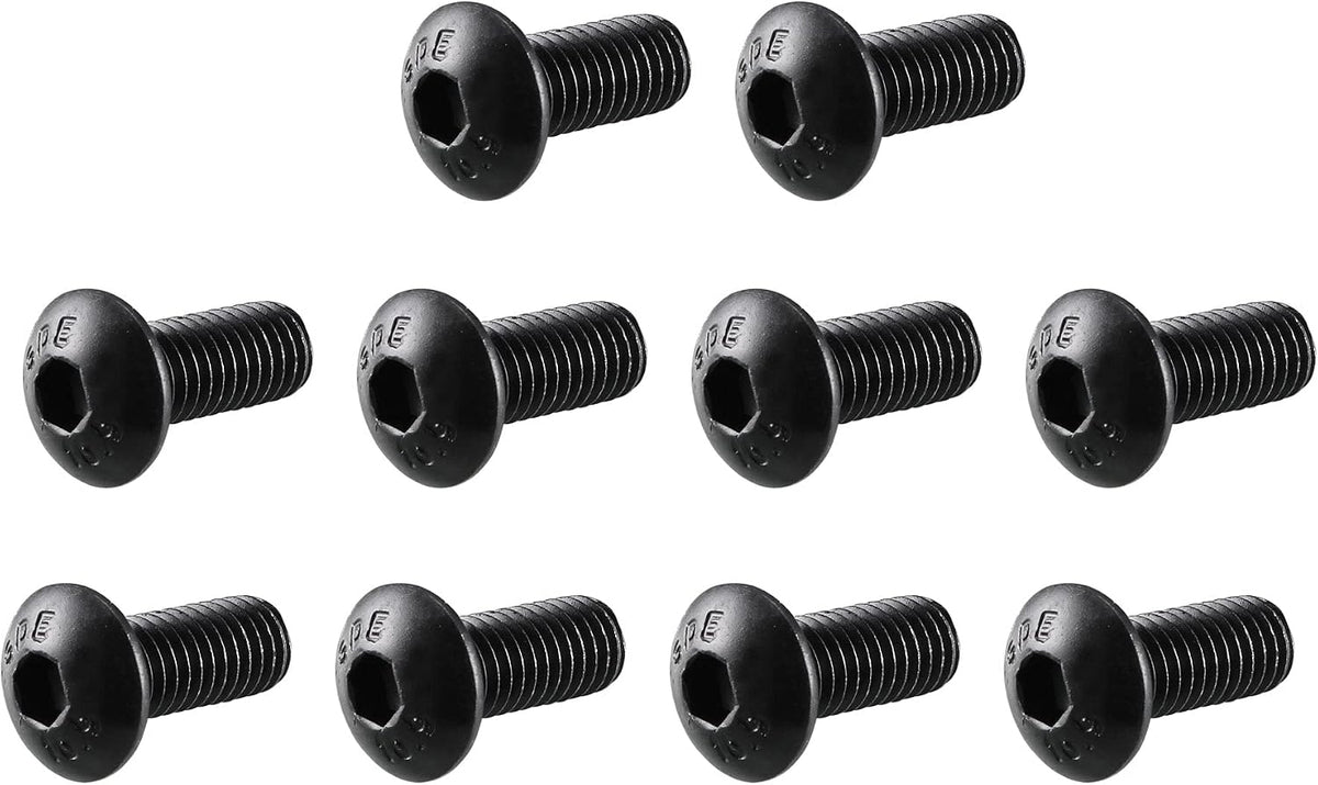 M5x12mm Button Head Hex Socket Cap Screw Bolt Black 50pcs