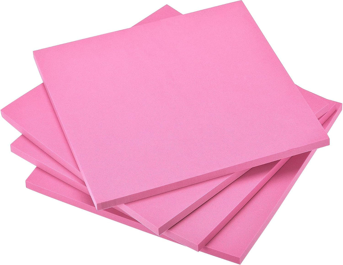 LinkMejor Pink EVA Foam Sheets 10 x 10 Inch 10mm Thickness for Crafts DIY Projects, 4 Pcs