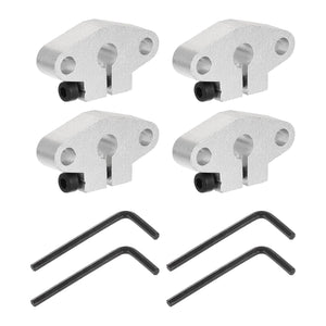 4pcs SHF8 Aluminum Linear Rod Rail Shaft Support for 8mm Diameter Shaft, Linear Motion Rail Guides Mounting Bracket for CNC Machine, 3D Printer, Automation Equipment, Silver Tone