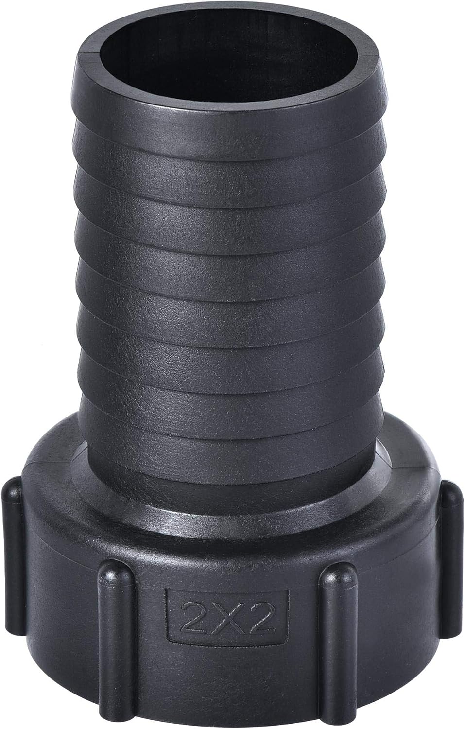ABS Hose Barb Fitting Coupler, 50mm Barb x G2 Female Thread Pipe Adapter, Black
