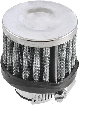 18mm-25mm Hose Clamp Conical Mesh Car Air Filter Silver Tone 25mm 1"