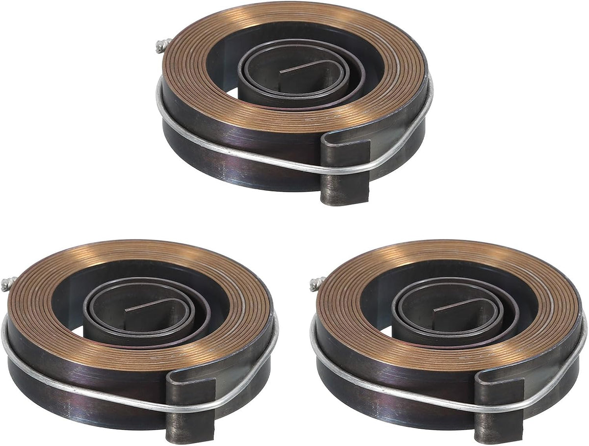 Drill Press Spring Drill Press Quill Feed Return Coil Spring Assembly Spring Steel Chemical Blackening Finish 1540mm Expand Long 52 x 12 x 0.7mm 3 Pcs