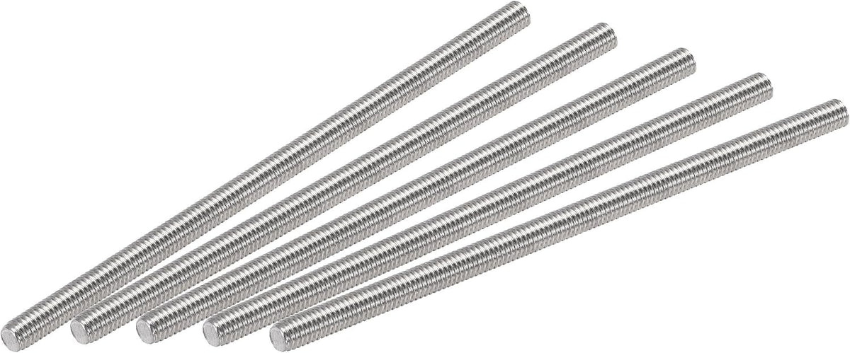 5Pcs M3 x 60mm Fully Threaded Rod 304 Stainless Steel Right Hand Threads,M3-0.5 Thread Pitch