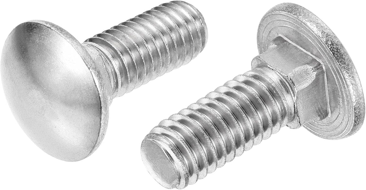 3/8-16x1" Carriage Bolt Round Head Square Neck 304 Stainless Steel 5pcs