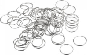 Double Loops Split Rings, 14mm Small Round Key Ring Parts for DIY Crafts Making, Silver Tone 200Pcs
